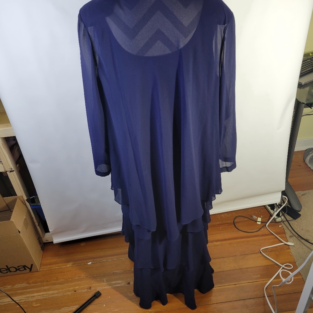 Vntg Cattiva New York 2 Piece Dress USA Made Tiered Tank Sheer Jacket No Size - Picture 5 of 13